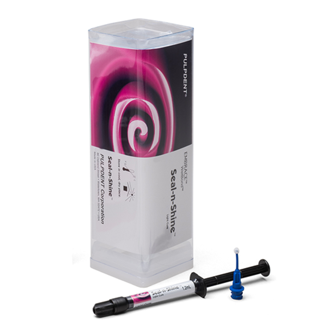 Pulpdent EMSNY Embrace Wetbond Seal-N-Shine Light Cure Polishing Resin Syringe Kit 1.2 mL 2/Bx Pulpdent EMSNY Embrace Wetbond Seal-N-Shine Light Cure Polishing Resin Syringe Kit 1.2 mL 2/Bx